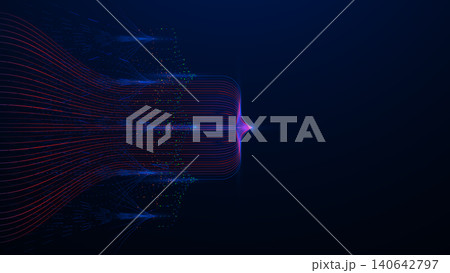 Digital Big data and AI visualize data connections. Vector Illustration. Digital Big data and AI visualize data connections. Vector Illustration. 140642797