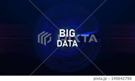 Digital Big data and AI visualize global data connections. Vector Illustration. 140642798