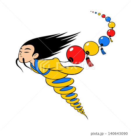 Stylized Figure with Lanterns Stylized Figure with Lanterns 140643090