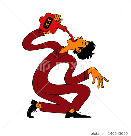 Man drinking from a bottle Man drinking from a bottle 140643099