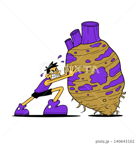 Man Pushing a Giant Turnip 140643102