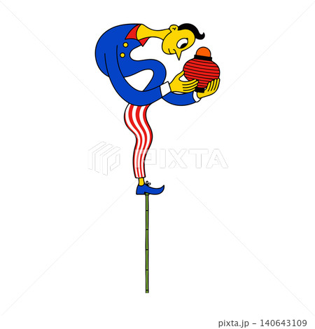 Stilts Walker with Lantern 140643109