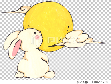 Mid Autumn rabbit illustration set, cute bunny character with mooncake and lantern, Chinese moon festival celebration, traditional oriental culture symbol, whimsical hand drawn greeting card design. Mid Autumn rabbit illustration set, cute bunny character with mooncake and lantern, Chinese moon festival celebration, traditional oriental culture symbol, whimsical hand drawn greeting card design. 140643780