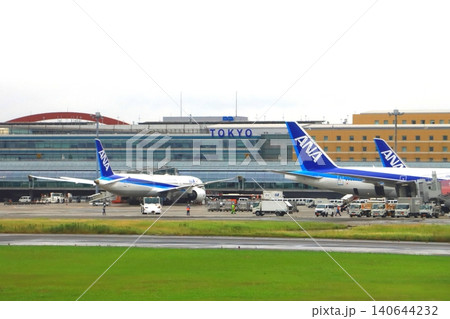 羽田空港（機内より撮影・東京都大田区） 140644232
