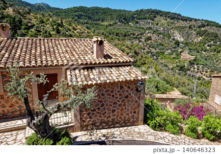 Historic village of Deia on the island of Majorca in Spain Historic village of Deia on the island of Majorca in Spain 140646323