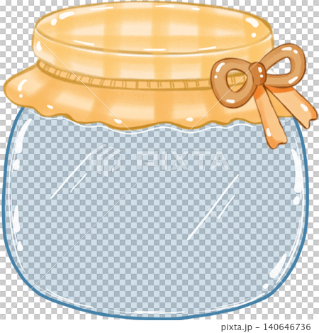 The crystal glass jar with cover cute bow The crystal glass jar with cover cute bow 140646736