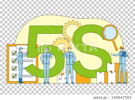 5S活動のイメージイラスト 5S活動のイメージイラスト 140647565