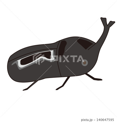 カブトムシ 横向き 夏の昆虫イラスト 140647595