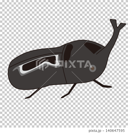 カブトムシ 横向き 夏の昆虫イラスト 140647595