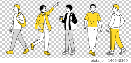 A set of various poses for a young man (full body) A set of various poses for a young man (full body) 140648369