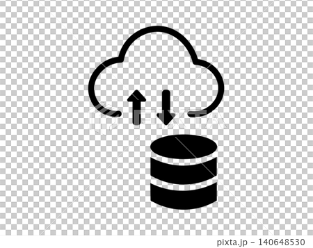 Illustration of saving data to the cloud 140648530