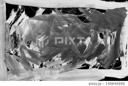 Abstract Black and White Brush Stroke Painting. Rough Texture and Bold Contrast Design. Abstract Black and White Brush Stroke Painting. Rough Texture and Bold Contrast Design. 140648880