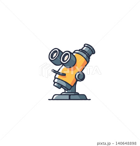 A lighthearted, cartoon-style depiction of a microscope. The vibrant colors and simplified design lend a playful feel, ideal for educational content, science-themed projects, or adding a touch of A lighthearted, cartoon-style depiction of a microscope. The vibrant colors and simplified design lend a playful feel, ideal for educational content, science-themed projects, or adding a touch of 140648898