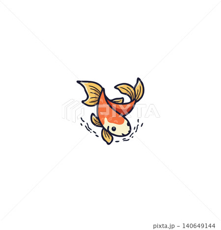 A stylized digital illustration presents a koi fish gracefully swimming. The soft color palette and fluid lines evoke a sense of serenity. This artwork emphasizes the beauty and symbolism associated A stylized digital illustration presents a koi fish gracefully swimming. The soft color palette and fluid lines evoke a sense of serenity. This artwork emphasizes the beauty and symbolism associated 140649144
