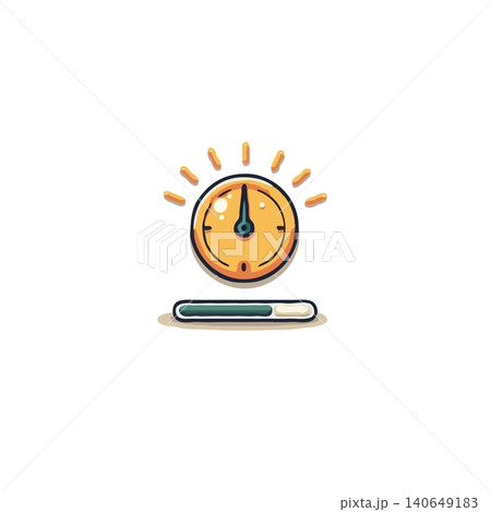 This minimalist illustration shows a clock with a progress bar, which visually conveys the concept of time passing. The clean design and clear symbolism makes it ideal for usage related to This minimalist illustration shows a clock with a progress bar, which visually conveys the concept of time passing. The clean design and clear symbolism makes it ideal for usage related to 140649183