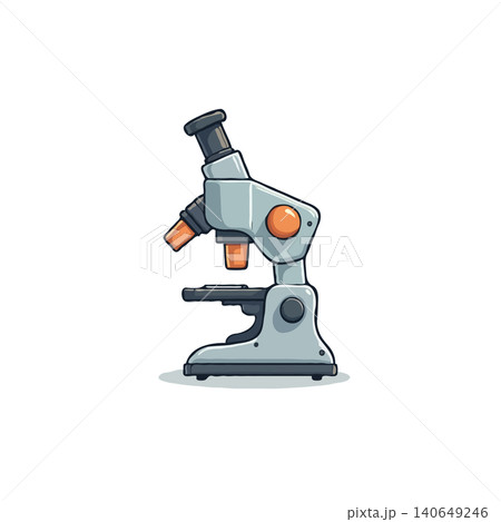 An illustration of a microscope designed for scientific purposes, suitable for studying biological and chemical elements. This device represents research, discoveries, and laboratory analysis and is An illustration of a microscope designed for scientific purposes, suitable for studying biological and chemical elements. This device represents research, discoveries, and laboratory analysis and is 140649246