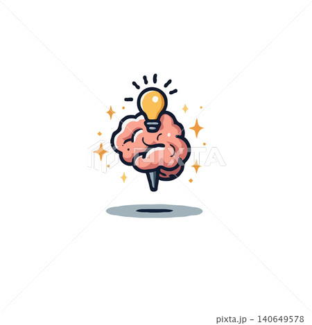 A stylized illustration depicts a brain with a lit lightbulb atop it, suggesting the generation of ideas, creativity, and intelligence. The imagery evokes concepts of brainstorming, problem-solving, A stylized illustration depicts a brain with a lit lightbulb atop it, suggesting the generation of ideas, creativity, and intelligence. The imagery evokes concepts of brainstorming, problem-solving, 140649578