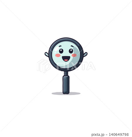 A charming cartoon of a magnifying glass with a cheerful expression. This joyful character illustration is perfect for adding a touch of fun to educational materials, science-related projects, or A charming cartoon of a magnifying glass with a cheerful expression. This joyful character illustration is perfect for adding a touch of fun to educational materials, science-related projects, or 140649798