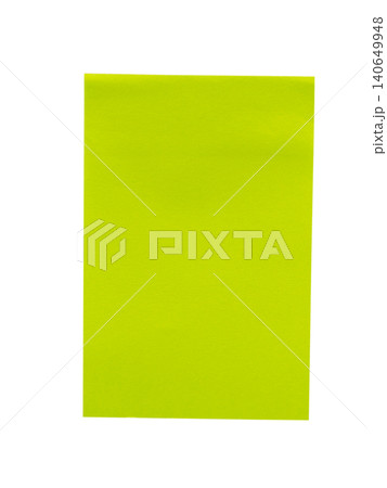 Blank lime green sticky note isolated on white background. Blank lime green sticky note isolated on white background. 140649948