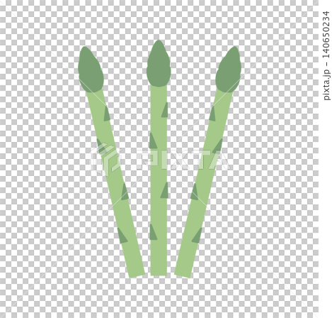 Asparagus color illustration, simple green vegetable material 140650234