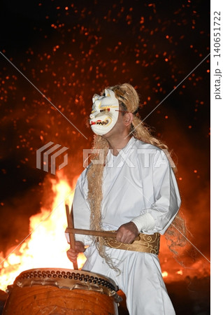 那須御神火祭の白面金毛九尾狐太鼓 栃木 那須御神火祭の白面金毛九尾狐太鼓 栃木 140651722