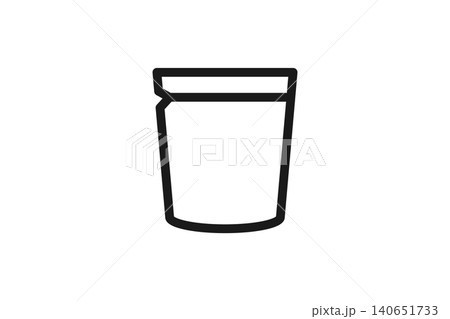 レトルト食品のシンプルな線画アイコン レトルト食品のシンプルな線画アイコン 140651733