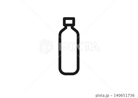 ペットボトル飲料水の線画アイコン ペットボトル飲料水の線画アイコン 140651736