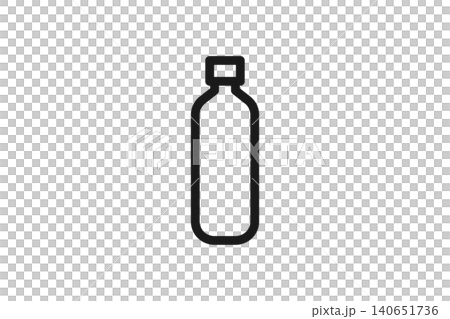 ペットボトル飲料水の線画アイコン ペットボトル飲料水の線画アイコン 140651736