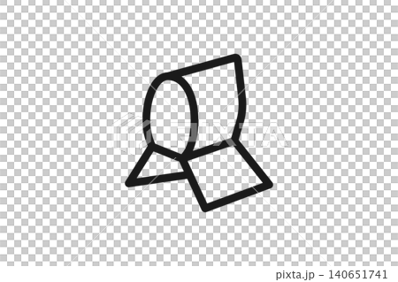 防災頭巾のシンプル線画アイコン 140651741