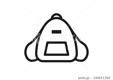 リュックサックの線画アイコン リュックサックの線画アイコン 140651760