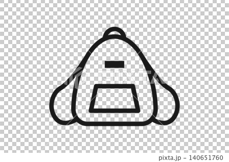 リュックサックの線画アイコン リュックサックの線画アイコン 140651760