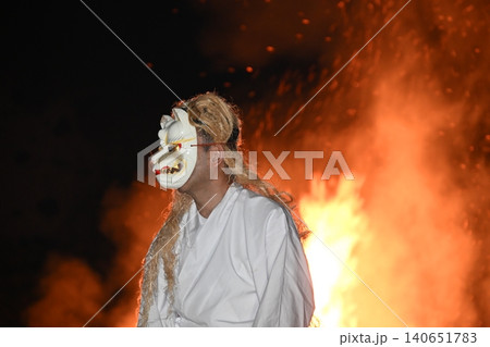 那須御神火祭の白面金毛九尾狐太鼓 栃木 那須御神火祭の白面金毛九尾狐太鼓 栃木 140651783