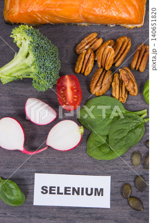 Healthy food containing natural selenium, fiber and other vitamins and minerals 140651820