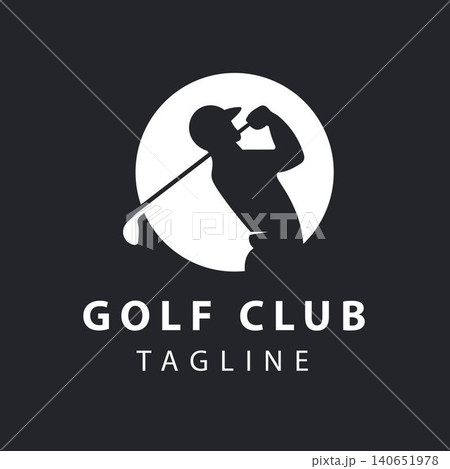 Golf Player Swing Logo with Modern Silhouette Circle Emblem for Golf Club and Sports Academy Golf Player Swing Logo with Modern Silhouette Circle Emblem for Golf Club and Sports Academy 140651978