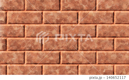 Red color brick wall for brickwork background design 140652117