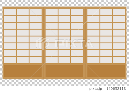 Traditional Japanese shoji screen door vector illustration 140652118