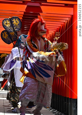 航空稲荷例祭の狐舞 東京 航空稲荷例祭の狐舞 東京 140652155