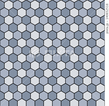 Hexagonal tiling or hexagonal tessellation. Seamless tile, expandable in all directions. Regular tiling, in which three hexagons meet at each vertex. Made of hexagons in three bluestone colors. Vector Hexagonal tiling or hexagonal tessellation. Seamless tile, expandable in all directions. Regular tiling, in which three hexagons meet at each vertex. Made of hexagons in three bluestone colors. Vector 140652518