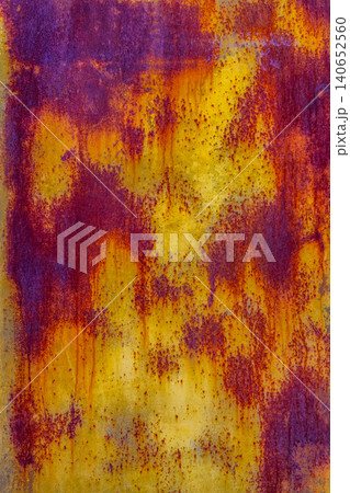 Abstract Close-Up of Rusty Metal Surface with Vibrant Colors Abstract Close-Up of Rusty Metal Surface with Vibrant Colors 140652560