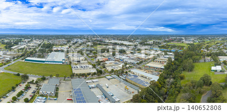 Aerial panoramic view of an industrial location in Penrith 140652808