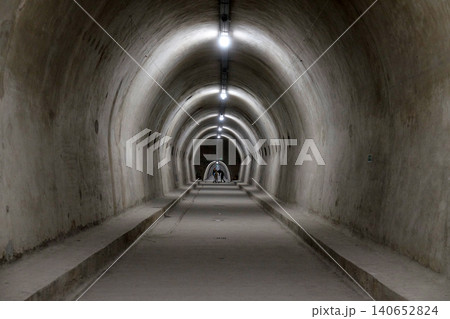 Tunnel Gric is a WW2 under Old town, touristic attraction. Renovated and open for walking and exhibitions, in Zagreb, Croatia 140652824