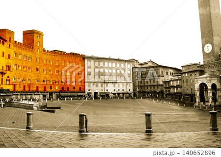 Siena Piazza del Campo square in Tuscany Italy famous medieval landmark Siena Piazza del Campo square in Tuscany Italy famous medieval landmark 140652896