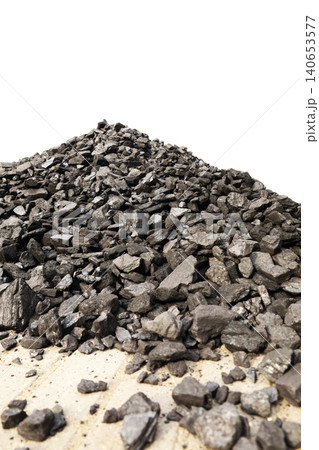 Dark coal piles form a rough mound Dark coal piles form a rough mound 140653577