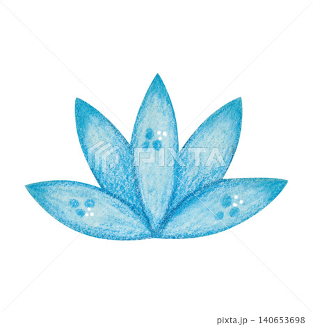 Indian blue lotus symbol, hand-drawn watercolor illustration, cartoon. Design for stickers, cards, scrapbooking, and souvenirs. India, holiday, legends, festival, gods, drawing, ornament Indian blue lotus symbol, hand-drawn watercolor illustration, cartoon. Design for stickers, cards, scrapbooking, and souvenirs. India, holiday, legends, festival, gods, drawing, ornament 140653698