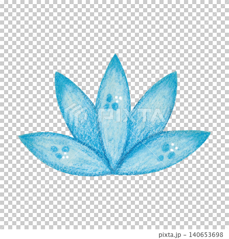 Indian blue lotus symbol, hand-drawn watercolor illustration, cartoon. Design for stickers, cards, scrapbooking, and souvenirs. India, holiday, legends, festival, gods, drawing, ornament Indian blue lotus symbol, hand-drawn watercolor illustration, cartoon. Design for stickers, cards, scrapbooking, and souvenirs. India, holiday, legends, festival, gods, drawing, ornament 140653698