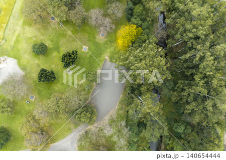 Aerial view of the end section of the Weir Reserve carpark in Penrith 140654444