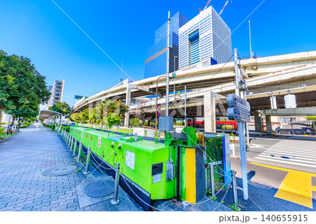 東京 港区 浜崎橋交差点付近の都市風景 東京 港区 浜崎橋交差点付近の都市風景 140655915