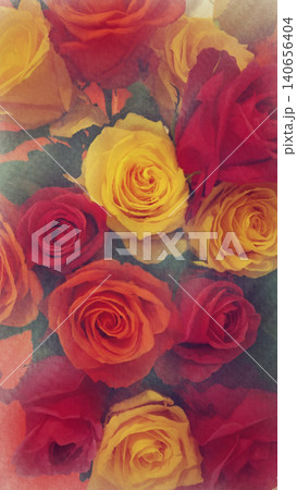 Digital Watercolor Painting of Rose Flowers Digital Watercolor Painting of Rose Flowers 140656404
