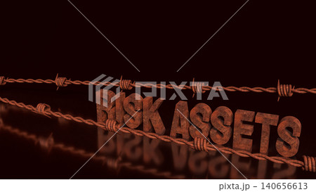 Risk Assets Under Pressure In A Volatile Market 3d render. Risk Assets Under Pressure In A Volatile Market 3d render. 140656613