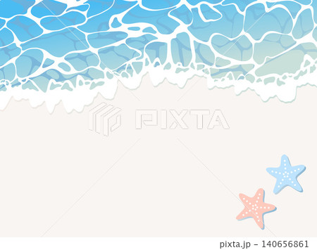 きれいな青い海とヒトデの背景素材 きれいな青い海とヒトデの背景素材 140656861